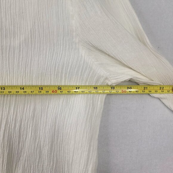 Talbots Womens Gauze Cotton Scalloped Crochet Lace Dress Coverup Beach Vacation - Picture 8 of 12